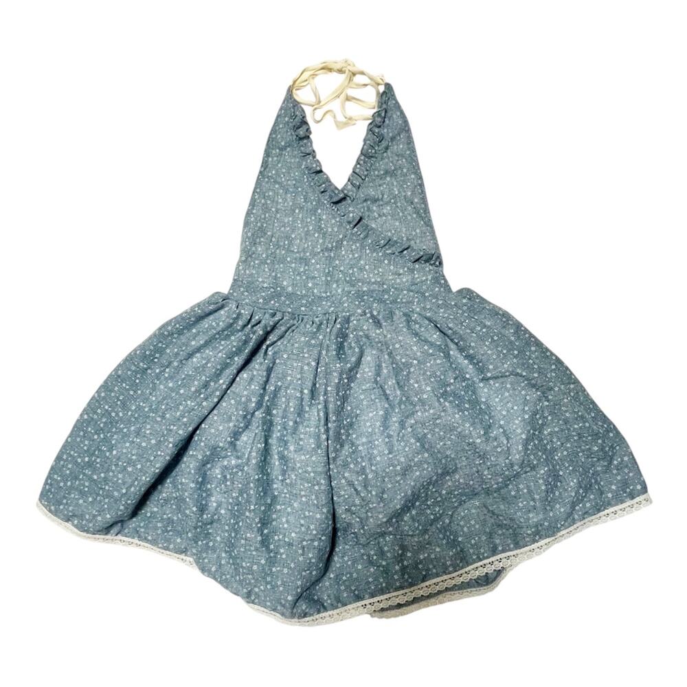 Brass Razoo Floral Muslin Halter Dress Size 3T